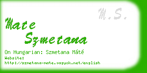 mate szmetana business card